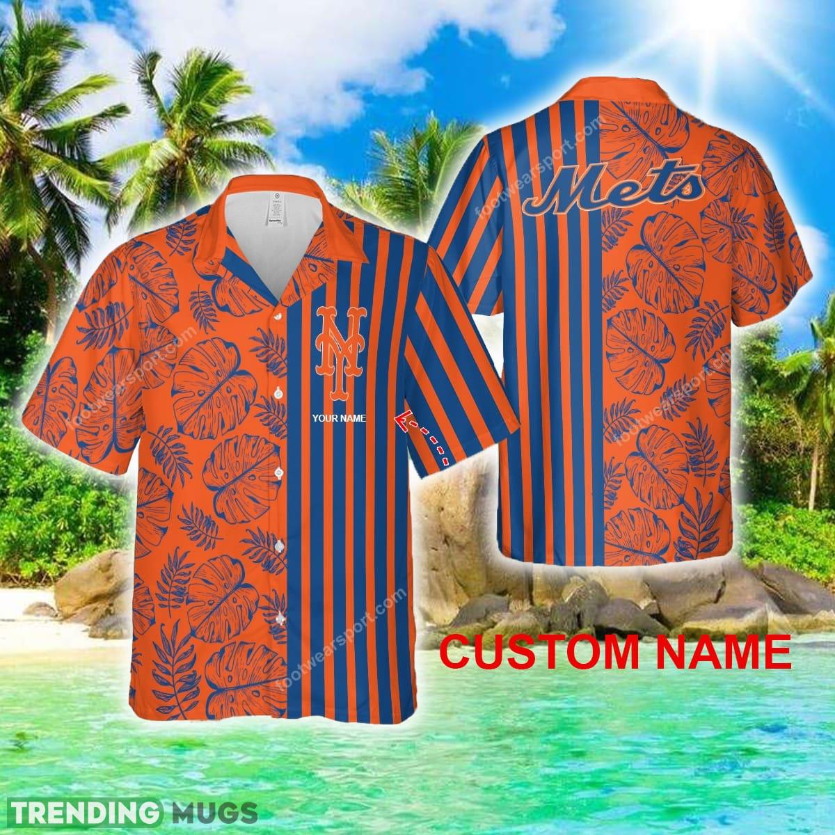 Custom Name New York Mets 3D Hawaiian Shirt Gift For Fans - Custom Name New York Mets 3D Hawaiian Shirt Gift For Fans