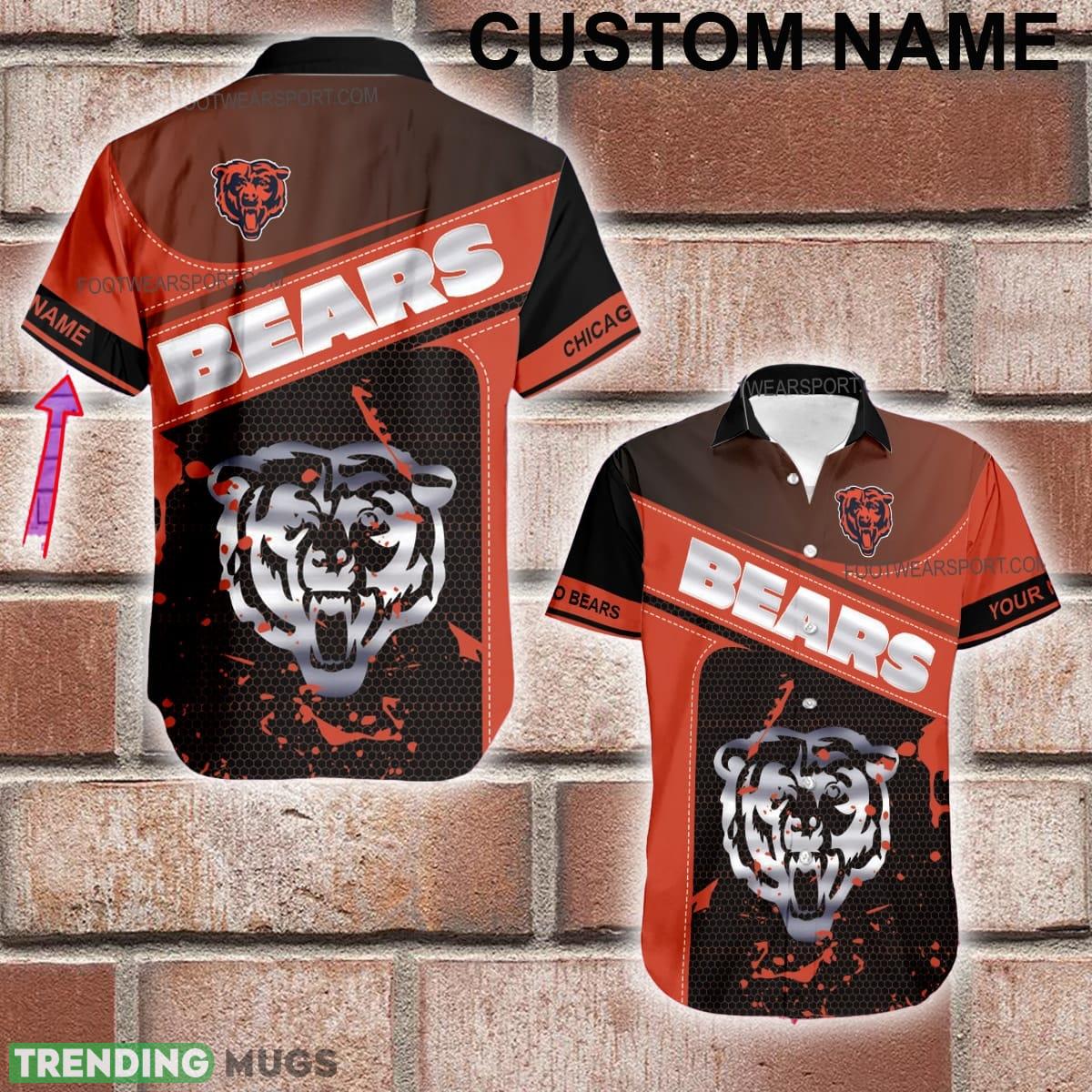 Custom Name NFL Chicago Bears Logo Silver Hawaiian Shirt All Over Print Special Gifts - Custom Name NFL Chicago Bears Logo Silver Hawaiian Shirt All Over Print Special Gifts Custom Name NFL Chicago Bears Logo Silver Hawaiian Shirt All Over Print Special Gifts - Custom Name NFL Chicago Bears Logo Silver Hawaiian Shirt All Over Print Special Gifts