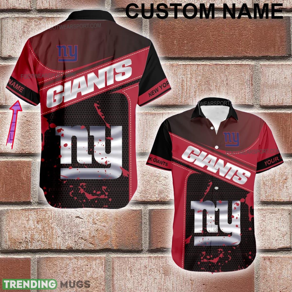 Custom Name NFL New York Giants Logo Silver Aloha Hawaiian Shirt Gift For Fans - Custom Name NFL New York Giants Logo Silver Aloha Hawaiian Shirt Gift For Fans Custom Name NFL New York Giants Logo Silver Aloha Hawaiian Shirt Gift For Fans - Custom Name NFL New York Giants Logo Silver Aloha Hawaiian Shirt Gift For Fans