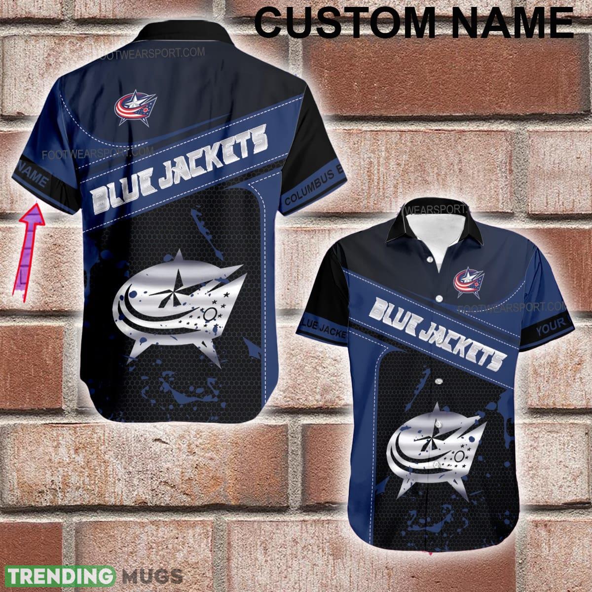 Custom Name NHL Columbus Blue Jackets Logo Silver Hawaiian Shirt All Over Print Special Gifts - Custom Name NHL Columbus Blue Jackets Logo Silver Hawaiian Shirt All Over Print Special Gifts Custom Name NHL Columbus Blue Jackets Logo Silver Hawaiian Shirt All Over Print Special Gifts - Custom Name NHL Columbus Blue Jackets Logo Silver Hawaiian Shirt All Over Print Special Gifts