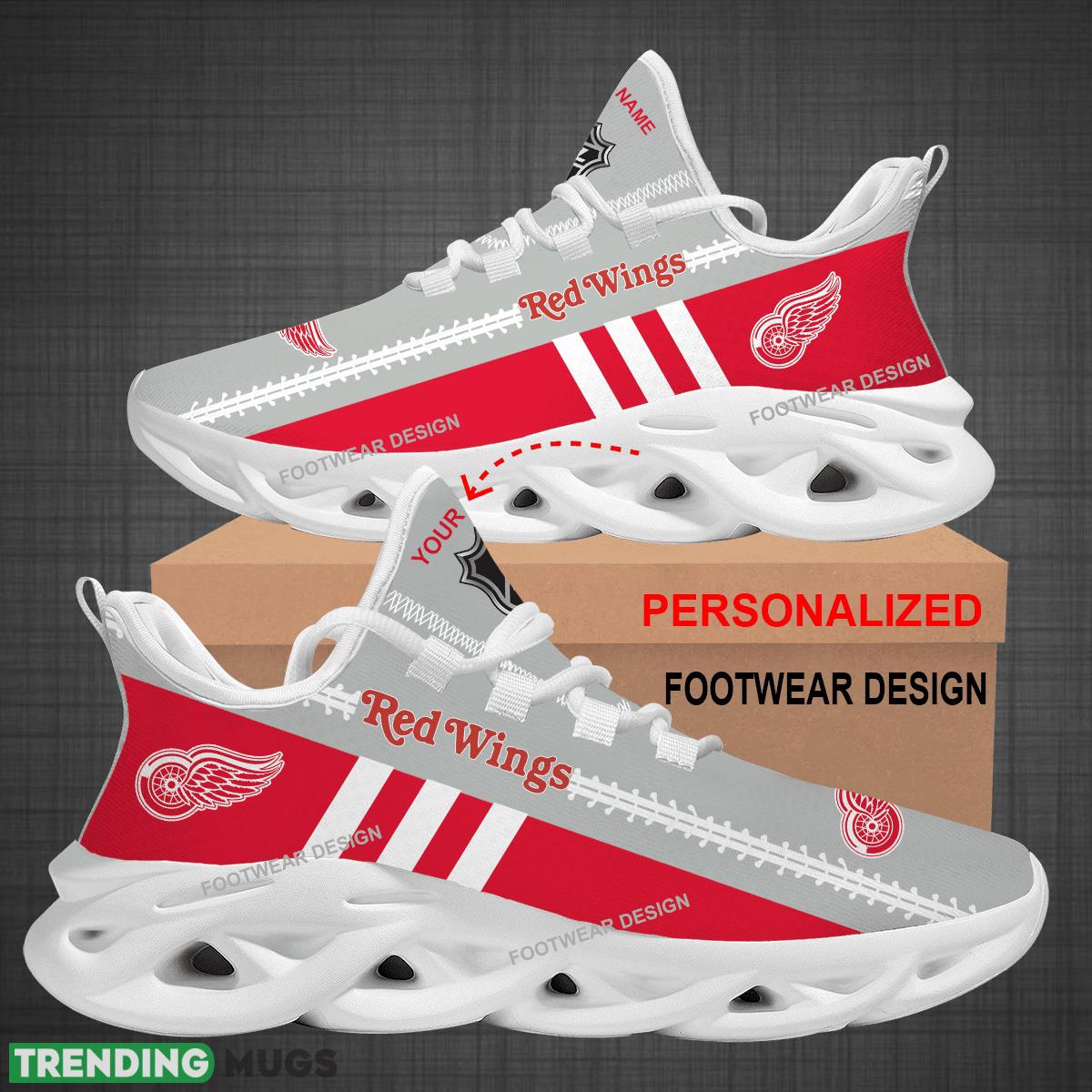 Custom Name NHL Detroit Red Wings Logo New Max Soul Shoes For Big Fans Runing Sneakers Gift Max Soul Custom Name NHL Detroit Red Wings Logo New Max Soul Shoes For Big Fans Runing Sneakers Gift Max Soul