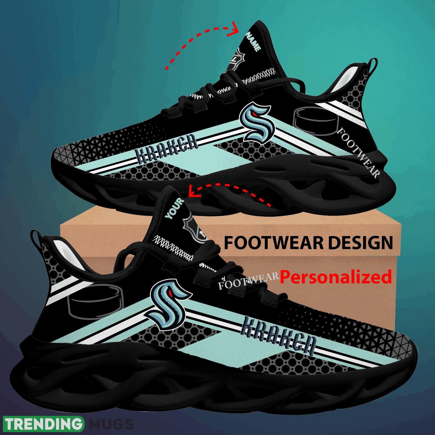 Custom Name NHL Seattle Kraken Max Soul Shoes For Big Fans Runing Sneakers Gift Max Soul Custom Name NHL Seattle Kraken Max Soul Shoes For Big Fans Runing Sneakers Gift Max Soul