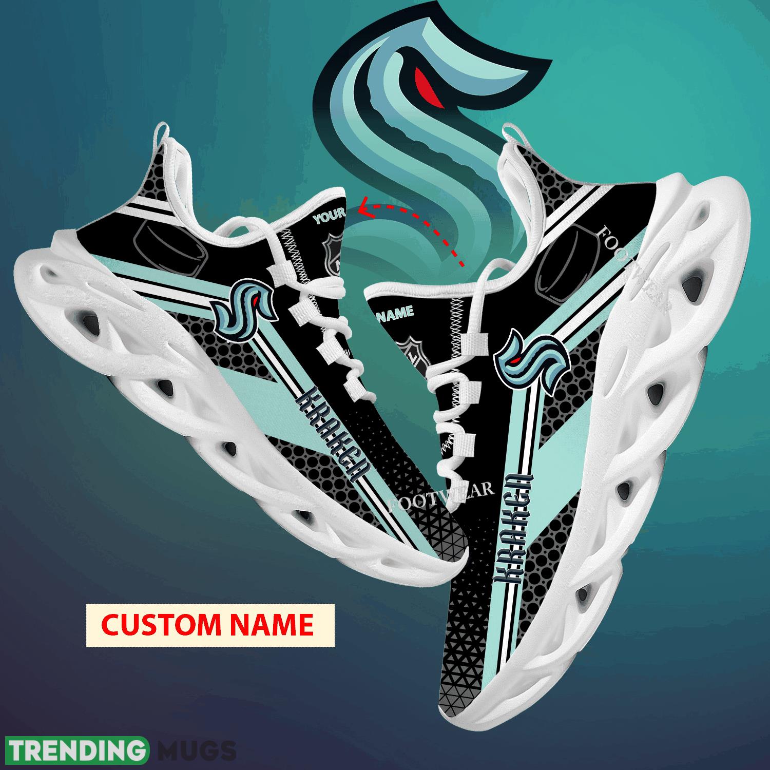 Custom Name NHL Seattle Kraken Max Soul Shoes For Big Fans Runing Sneakers Gift - NHL Seattle Kraken Max Soul Shoes New Season Personalized Photo 1 Custom Name NHL Seattle Kraken Max Soul Shoes For Big Fans Runing Sneakers Gift - NHL Seattle Kraken Max Soul Shoes New Season Personalized Photo 1