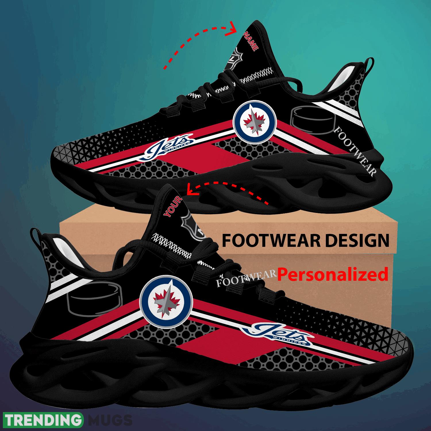 Custom Name NHL Winnipeg Jets Max Soul Shoes For Big Fans Runing Sneakers Gift Max Soul Custom Name NHL Winnipeg Jets Max Soul Shoes For Big Fans Runing Sneakers Gift Max Soul