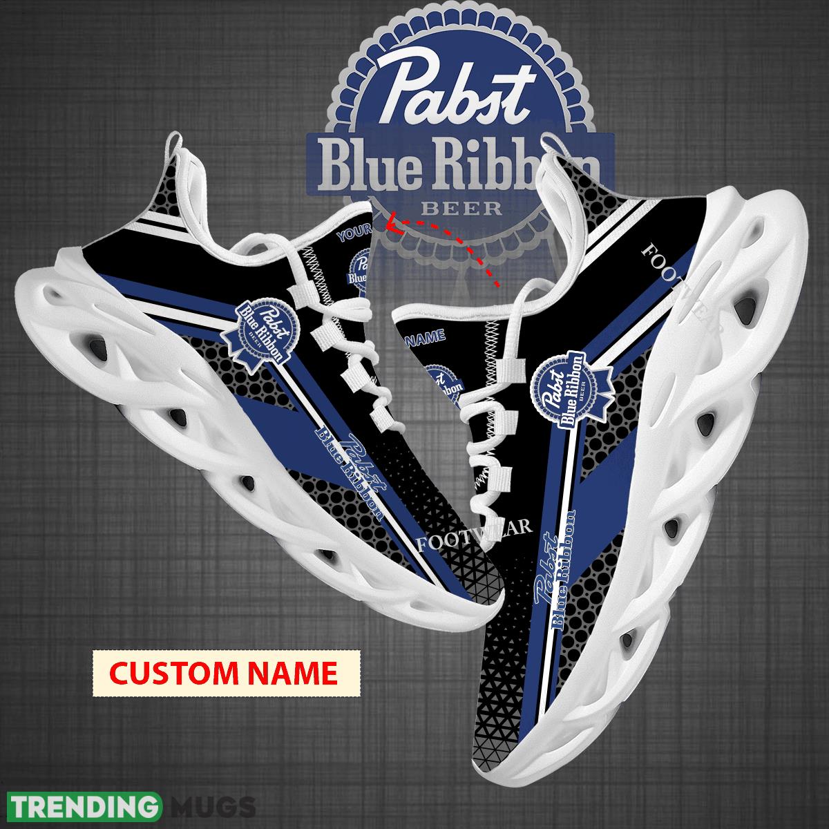Custom Name Pabst Blue Ribbon Logo Max Soul Shoes For Big Fans Runing Sneakers Gift - pabst blue ribbon Logo Personalized Chunky Shoes Photo 1 Custom Name Pabst Blue Ribbon Logo Max Soul Shoes For Big Fans Runing Sneakers Gift - pabst blue ribbon Logo Personalized Chunky Shoes Photo 1