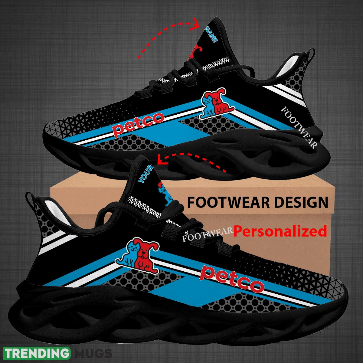 Custom Name Petco Logo Max Soul Shoes For Big Fans Runing Sneakers Gift Max Soul Custom Name Petco Logo Max Soul Shoes For Big Fans Runing Sneakers Gift Max Soul
