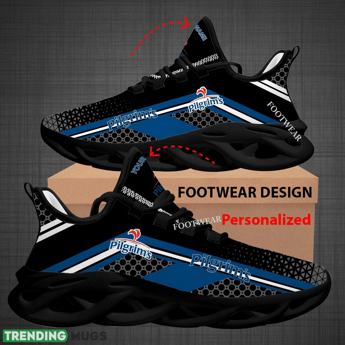 Custom Name Pilgrim's Logo Max Soul Shoes For Big Fans Runing Sneakers Gift Max Soul Custom Name Pilgrim's Logo Max Soul Shoes For Big Fans Runing Sneakers Gift Max Soul