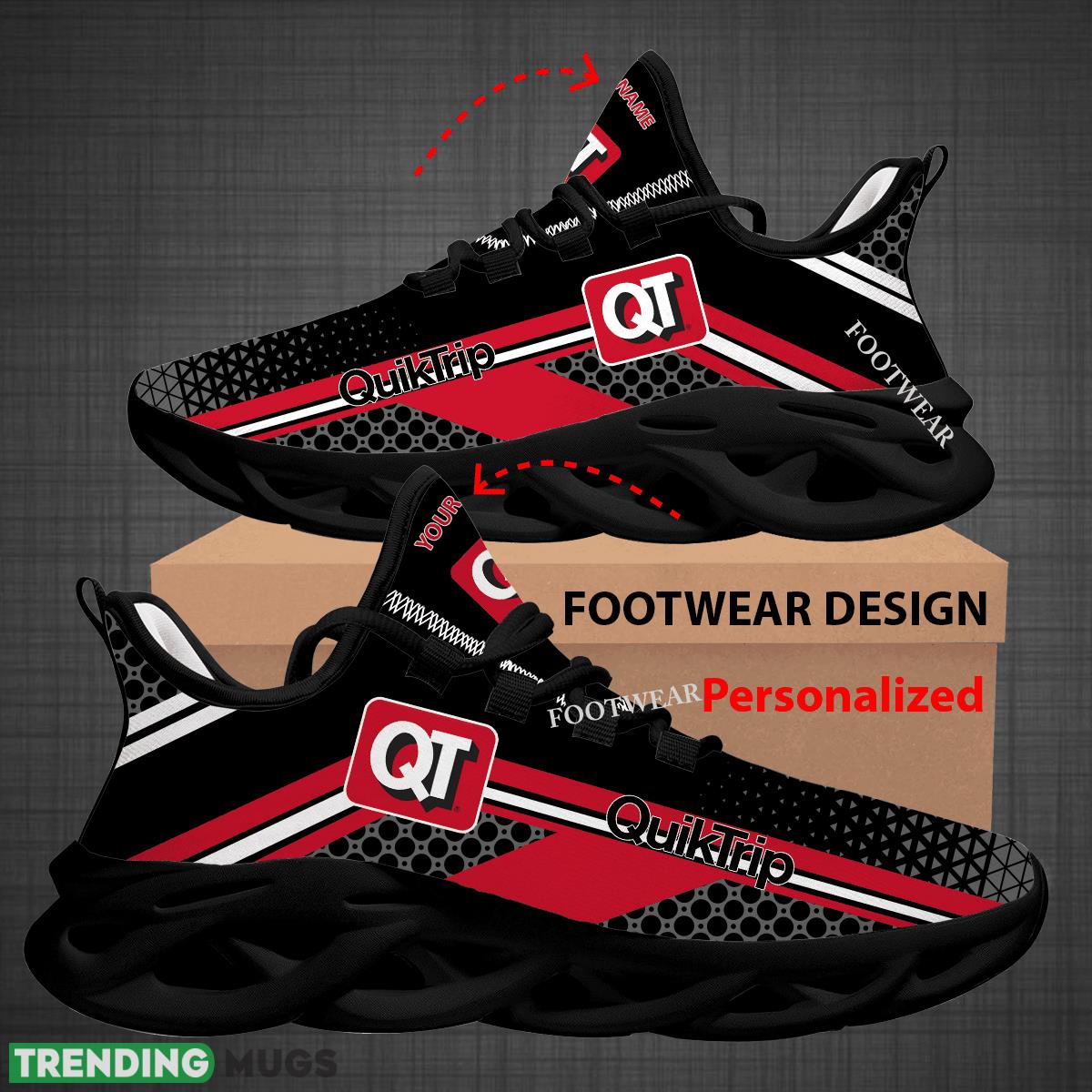 Custom Name Quiktrip Logo Max Soul Shoes For Big Fans Runing Sneakers Gift Max Soul Custom Name Quiktrip Logo Max Soul Shoes For Big Fans Runing Sneakers Gift Max Soul