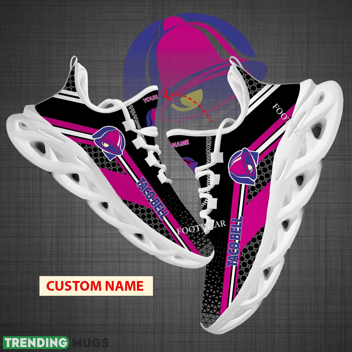 Custom Name Taco Bell Logo Max Soul Shoes For Big Fans Runing Sneakers Gift - taco bell Logo Personalized Chunky Shoes Photo 1 Custom Name Taco Bell Logo Max Soul Shoes For Big Fans Runing Sneakers Gift - taco bell Logo Personalized Chunky Shoes Photo 1