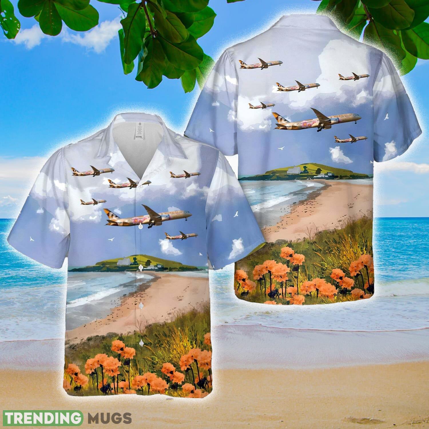 Etihad Airways Boeing 787_9 Dreamliner Hawaiian Shirt Summer Holidays - Etihad Airways Boeing 787_9 Dreamliner Hawaiian Shirt Summer Holidays