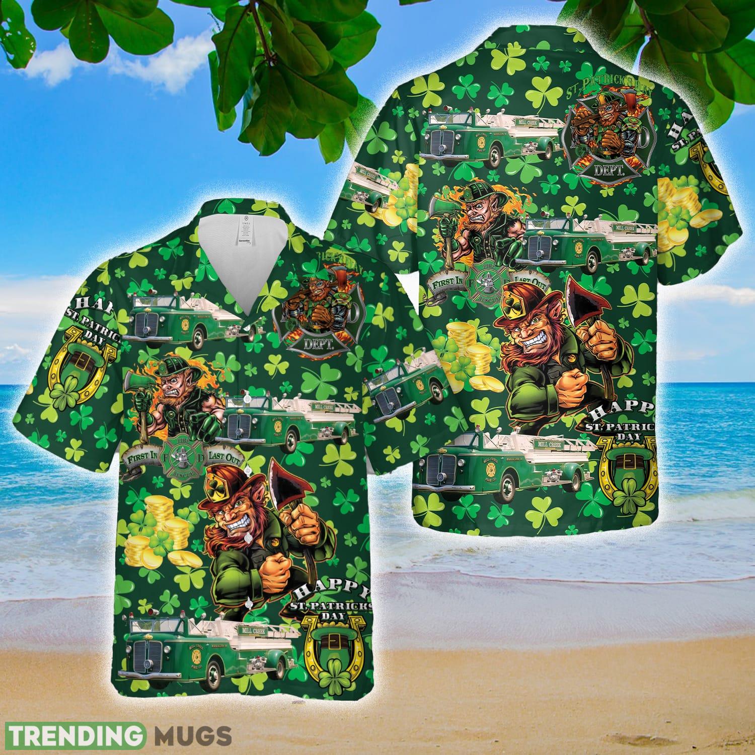 Fire Truck St Patrick's Day Hawaiian Shirt Summer Holidays Hawaiian Shirt Fire Truck St Patrick's Day Hawaiian Shirt Summer Holidays - Fire Truck St Patrick's Day Hawaiian Shirt Summer Holidays