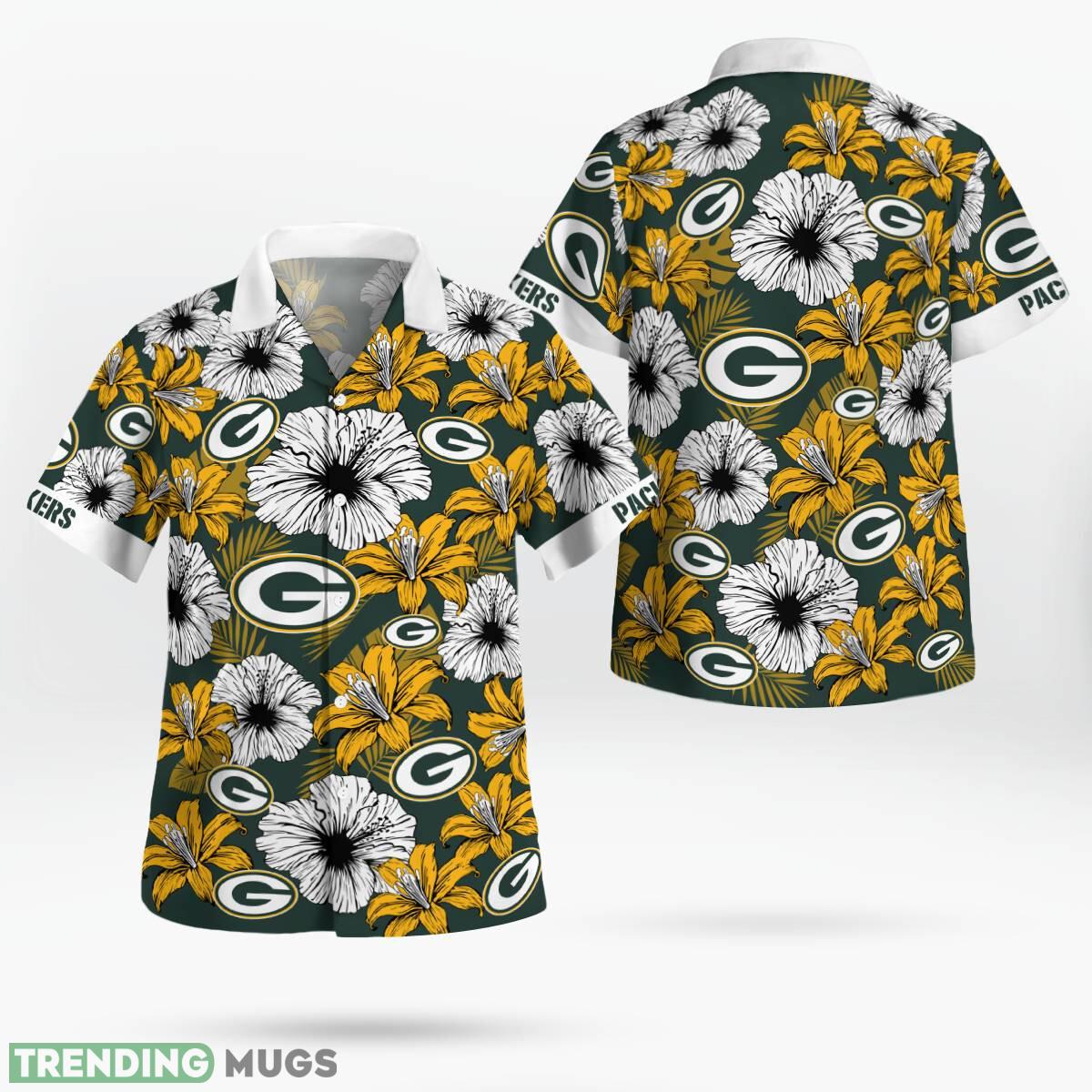 Green Bay Packers Flower Tropical Floral Aloha Hawaiian Shirt For Men Women - Green Bay Packers Flower Tropical Floral Aloha Hawaiian Shirt_1