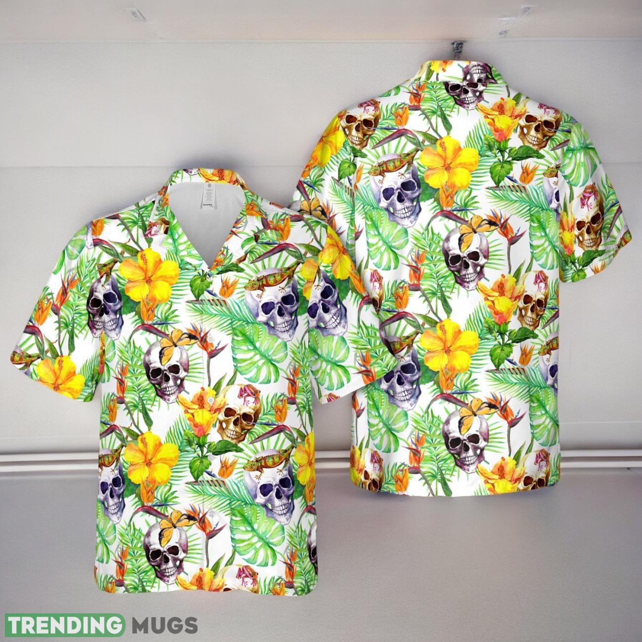 Hawaiian Skull Pattern Hawaiian Shirt Product Photo 1 Hawaiian Skull Pattern Hawaiian Shirt Product Photo 1
