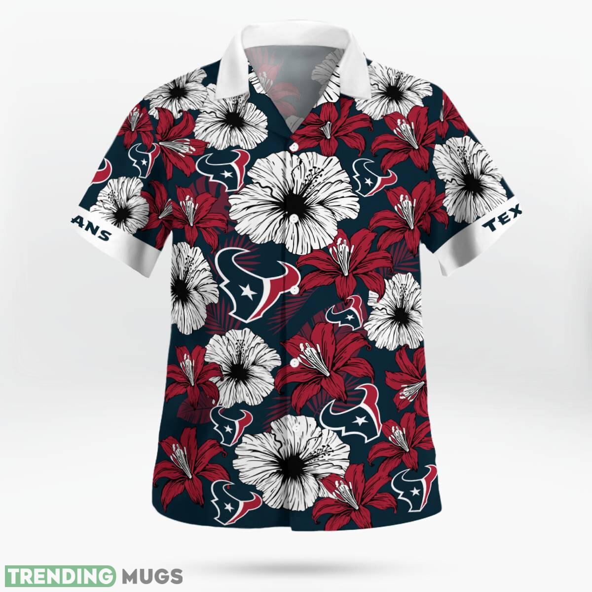 Houston Texans Flower Tropical Floral Aloha Hawaiian Shirt For Men Women Hawaiian Shirt Houston Texans Flower Tropical Floral Aloha Hawaiian Shirt For Men Women Hawaiian Shirt