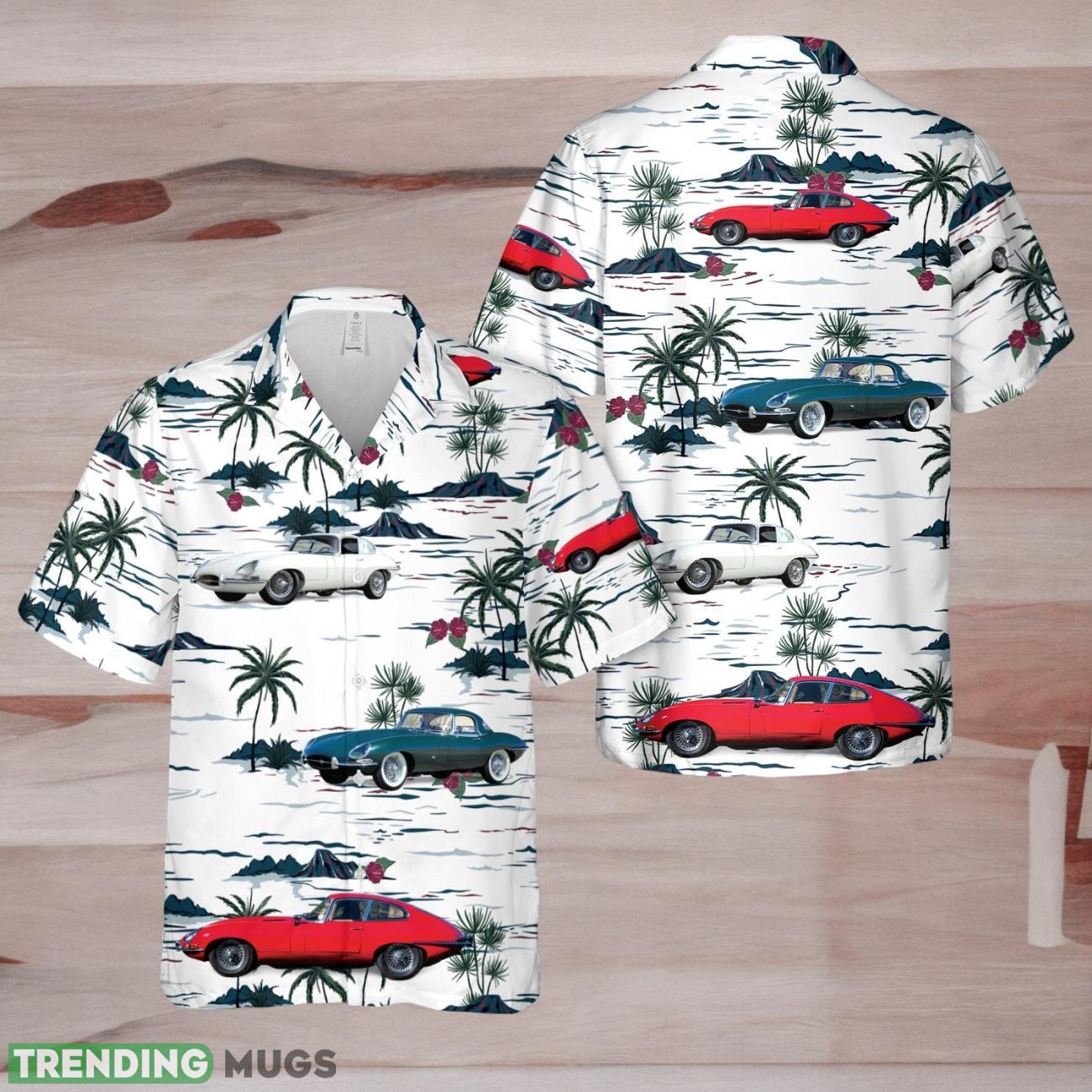 Jaguar E-Type Coupe 1961 Hawaiian Shirt Product Photo 1 Jaguar E-Type Coupe 1961 Hawaiian Shirt Product Photo 1
