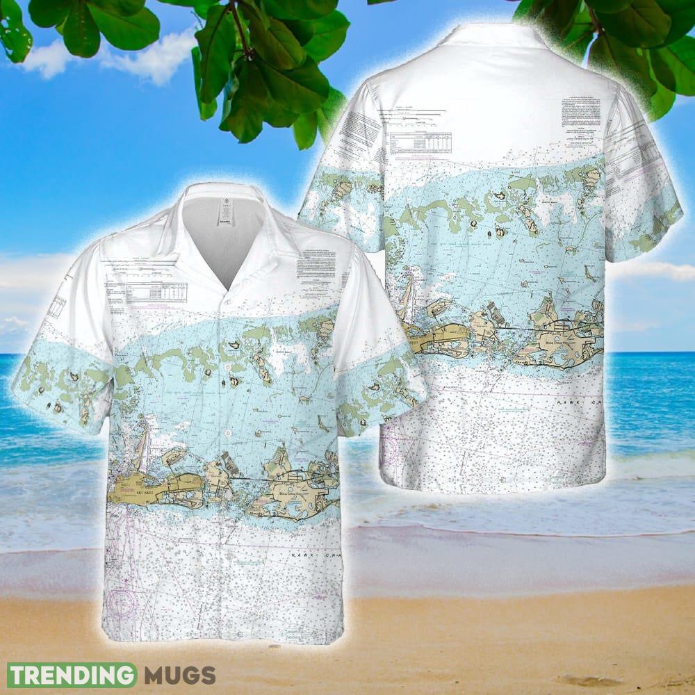 Key West Nautical Chart Hawaiian Shirt Summer Holidays - Key West Nautical Chart Hawaiian Shirt Summer Holidays