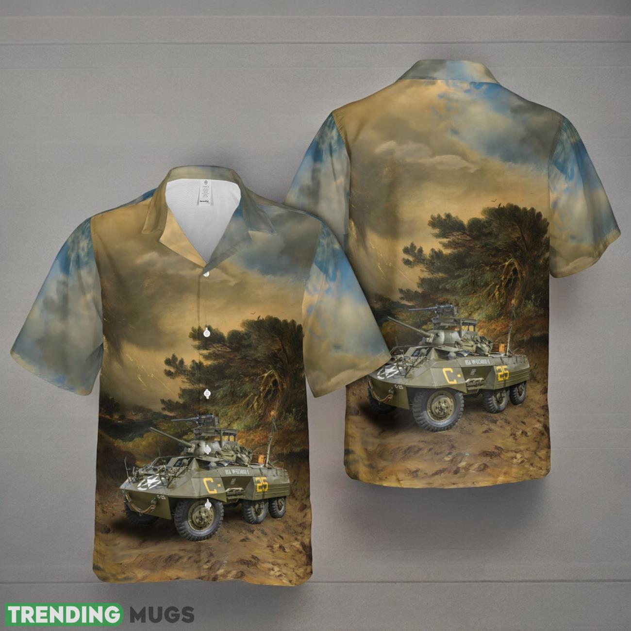 M8 Greyhound (Light Armored Car) Hawaiian Shirt Product Photo 1 M8 Greyhound (Light Armored Car) Hawaiian Shirt Product Photo 1