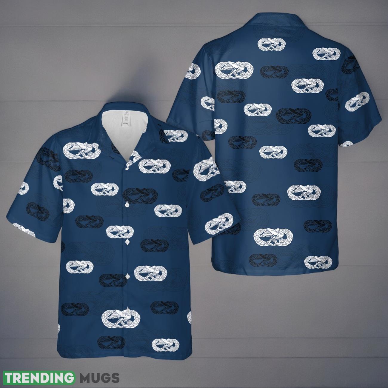 Maintenance Badge (Basic USAF) Silhouette Hawaiian Shirt Product Photo 1 Maintenance Badge (Basic USAF) Silhouette Hawaiian Shirt Product Photo 1