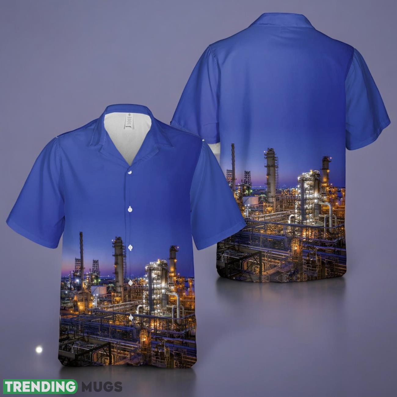 Marathon Petroleum Corporation's Galveston Bay, Texas City Hawaiian Shirt Product Photo 1 Marathon Petroleum Corporation's Galveston Bay, Texas City Hawaiian Shirt Product Photo 1