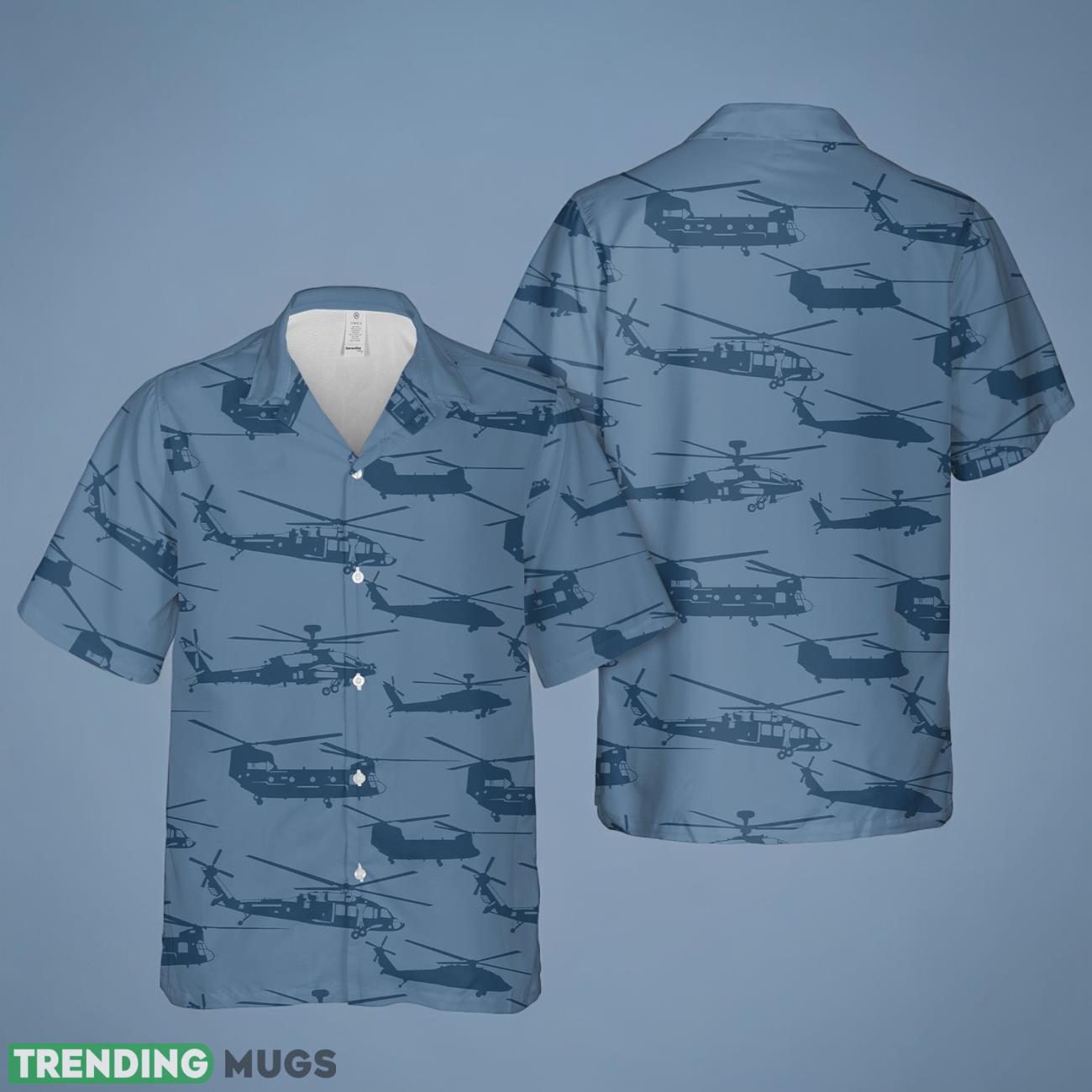 Military Helicopters Silhouette Hawaiian Shirt Product Photo 1