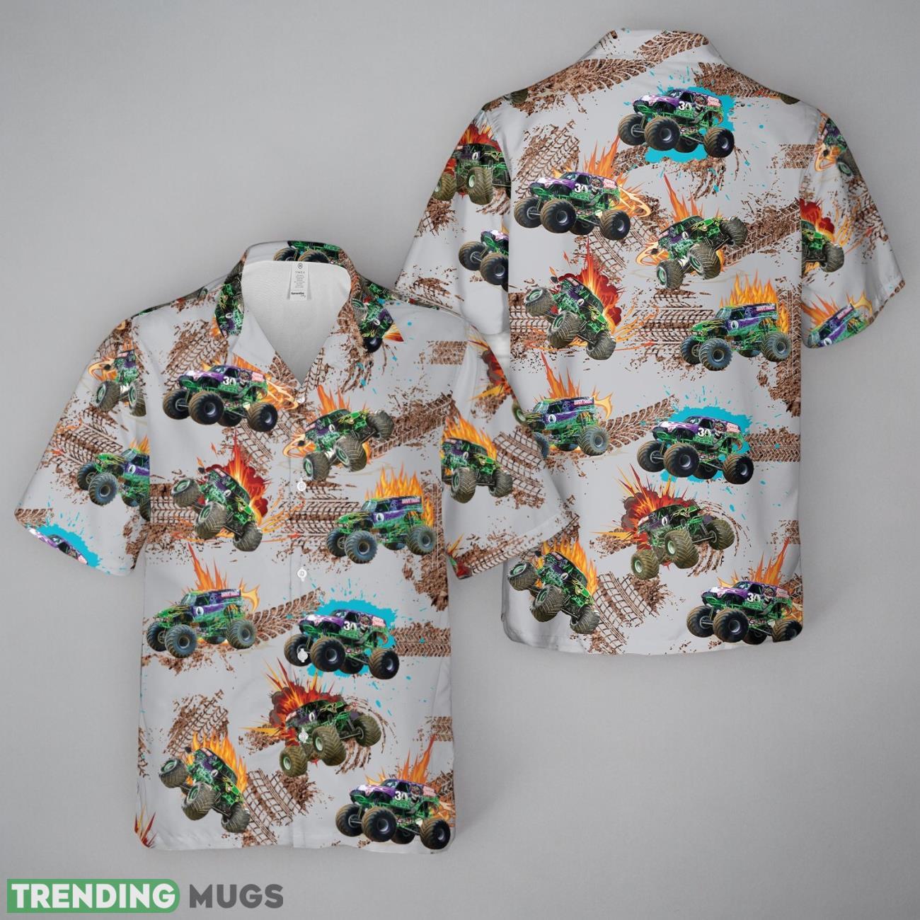 Monster Truck Seamless Hawaiian Shirt Product Photo 1 Monster Truck Seamless Hawaiian Shirt Product Photo 1