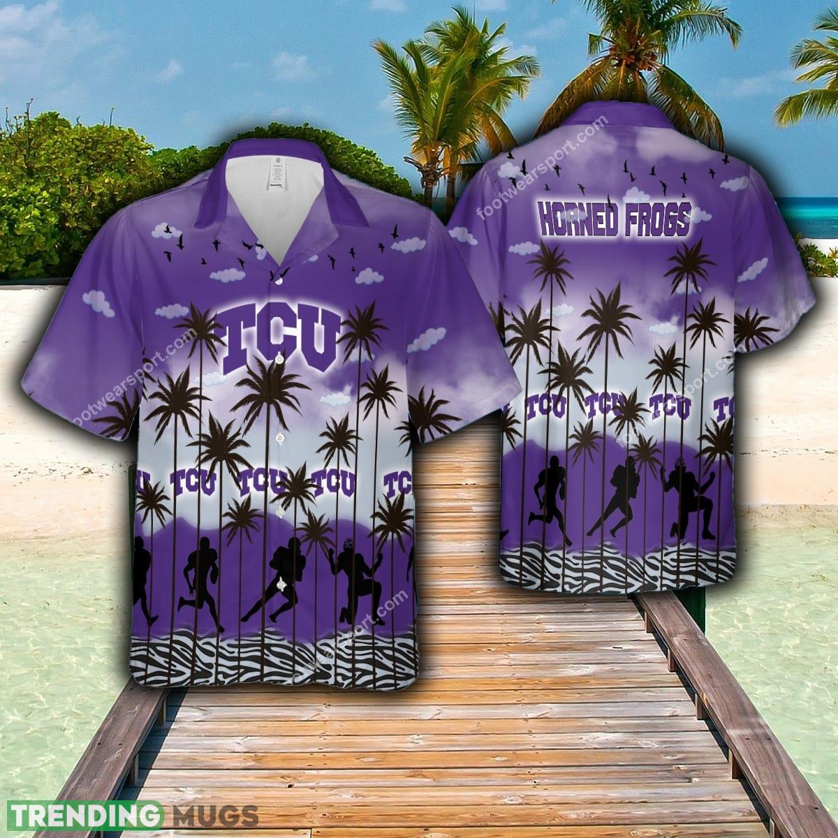 NCAA TCU Horned Frogs Hawaiian Shirt Funny AOP For Beach - NCAA TCU Horned Frogs Hawaiian Shirt Funny AOP For Beach
