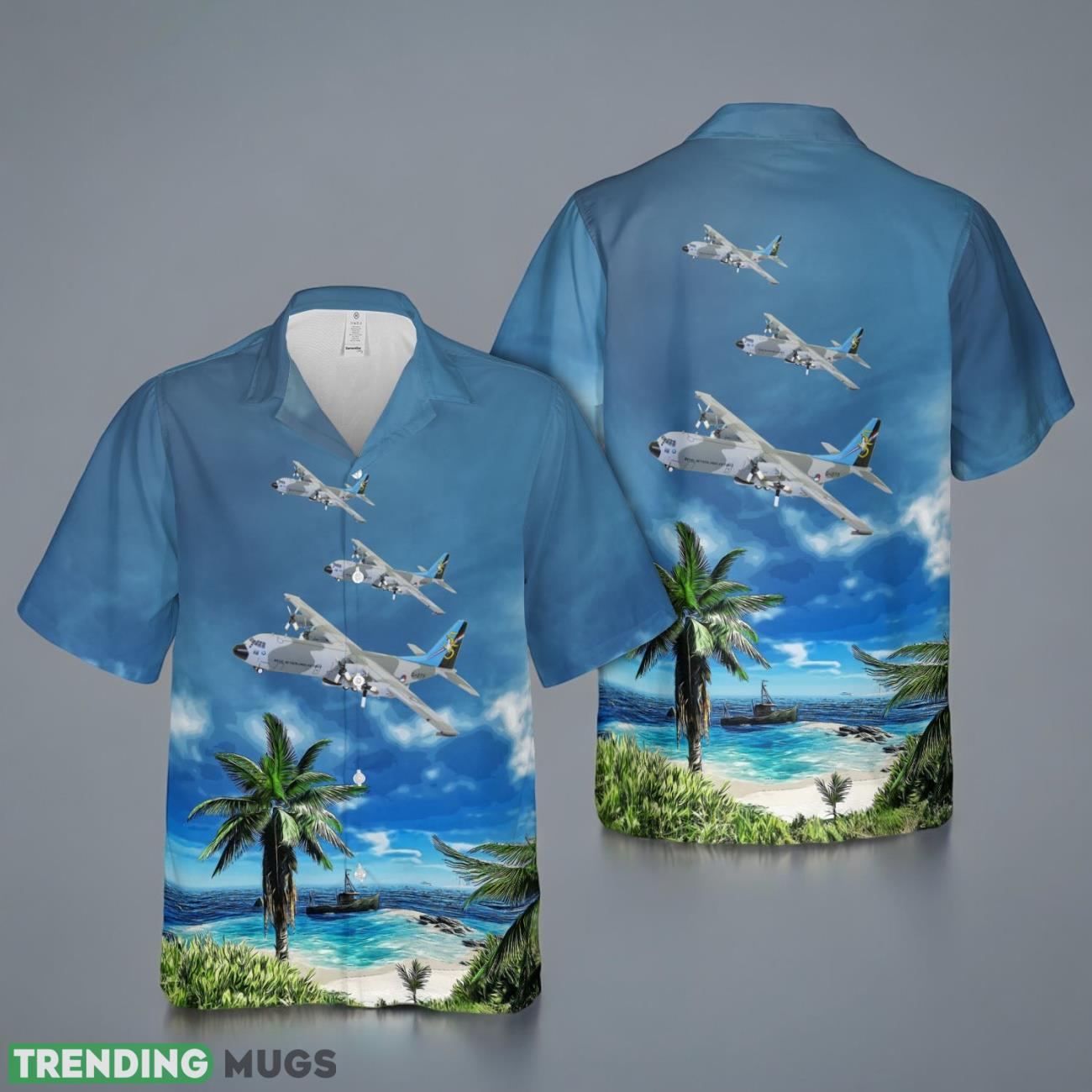 Netherlands Air Force Lockheed C-130H-30 Hercules Hawaiian Shirt Product Photo 1 Netherlands Air Force Lockheed C-130H-30 Hercules Hawaiian Shirt Product Photo 1