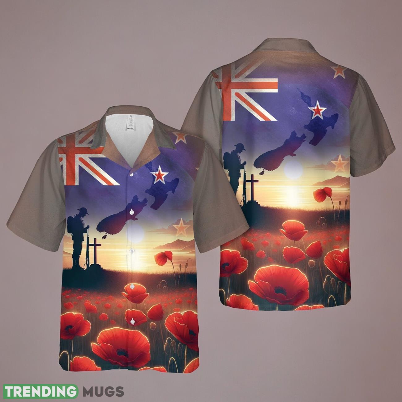 New Zealand Anzac Day Hawaiian Shirt Product Photo 1 New Zealand Anzac Day Hawaiian Shirt Product Photo 1