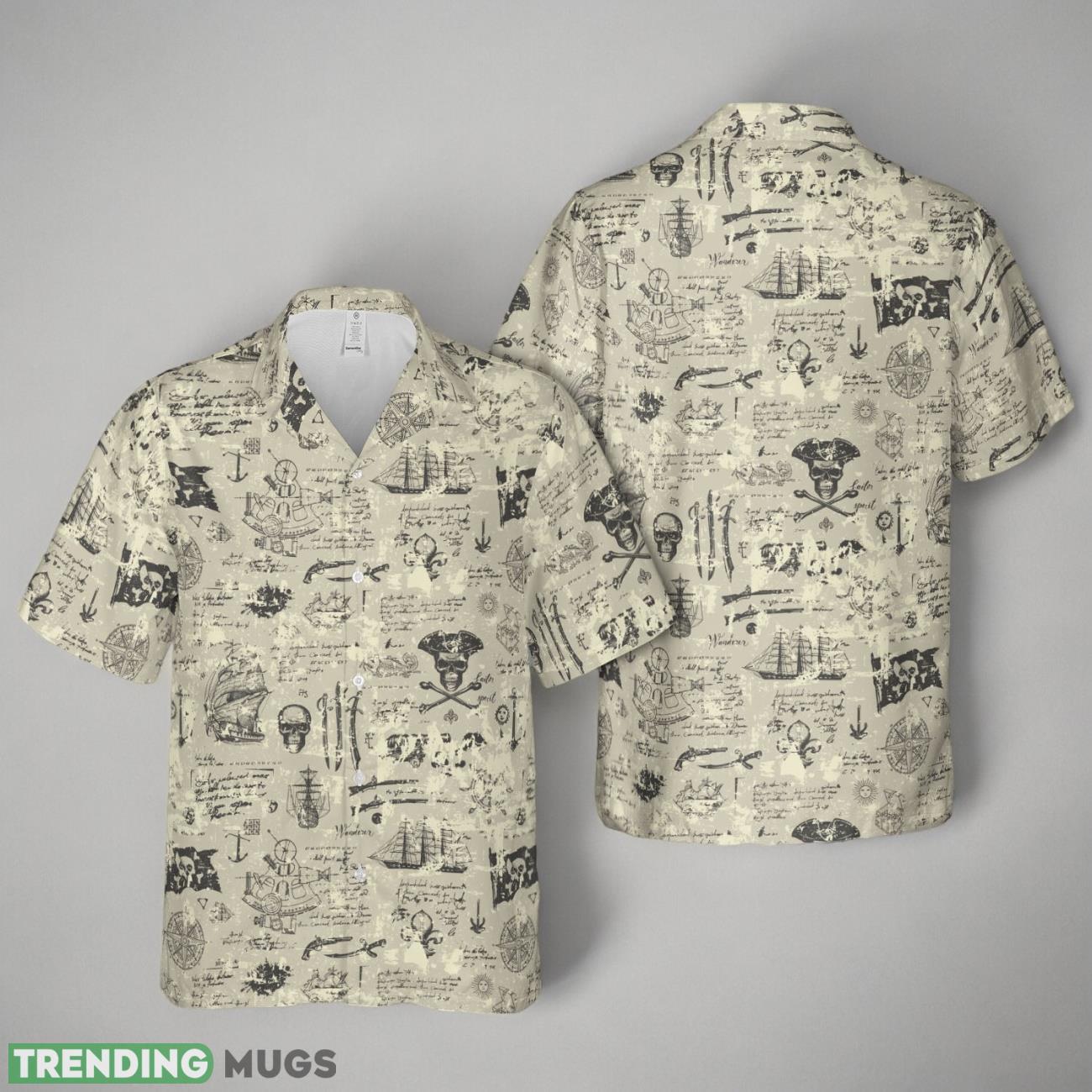 Pirate Skull Hawaiian Shirt Product Photo 1 Pirate Skull Hawaiian Shirt Product Photo 1