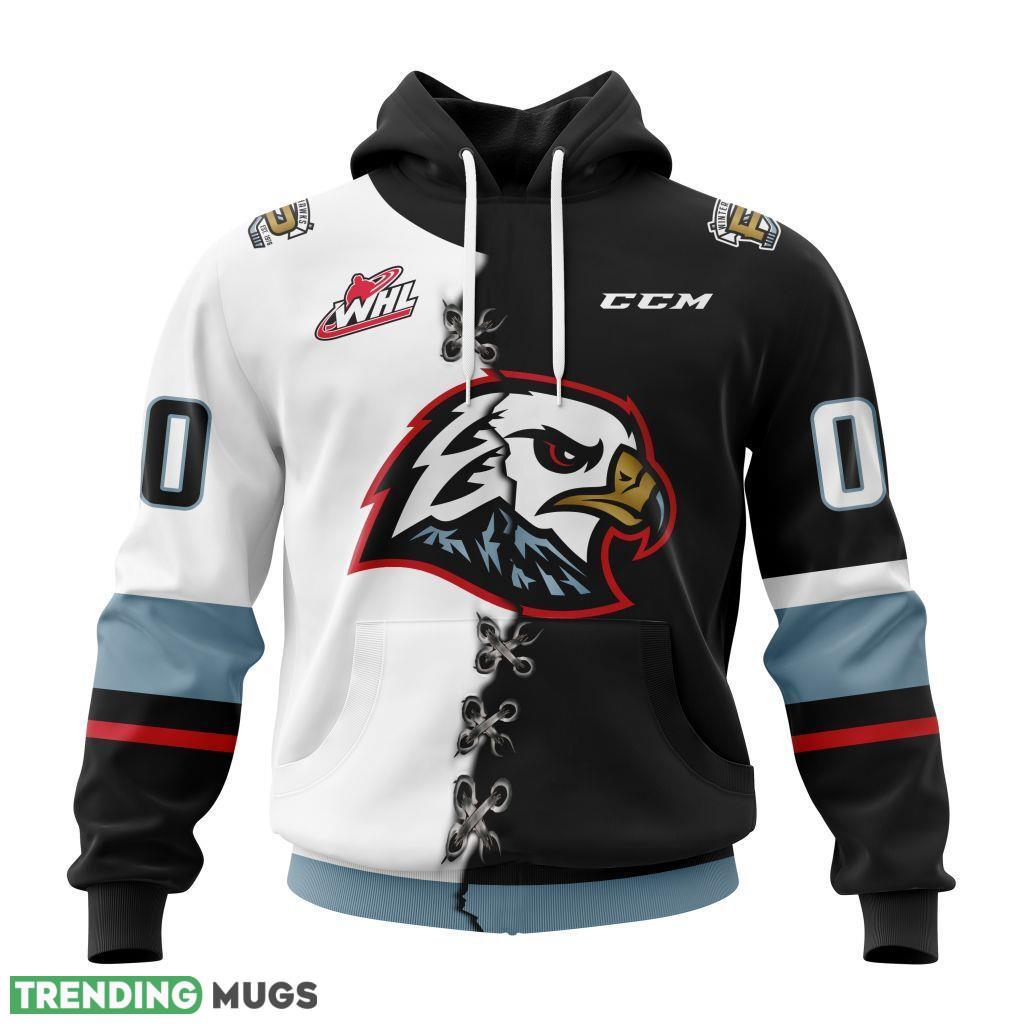 Portland Winterhawks Western Hockey League WHL Mix Home And Away Jersey 3D Hoodie, AOP Custom Number And Name - Portland Winterhawks Western Hockey League WHL Personalized Photo 1