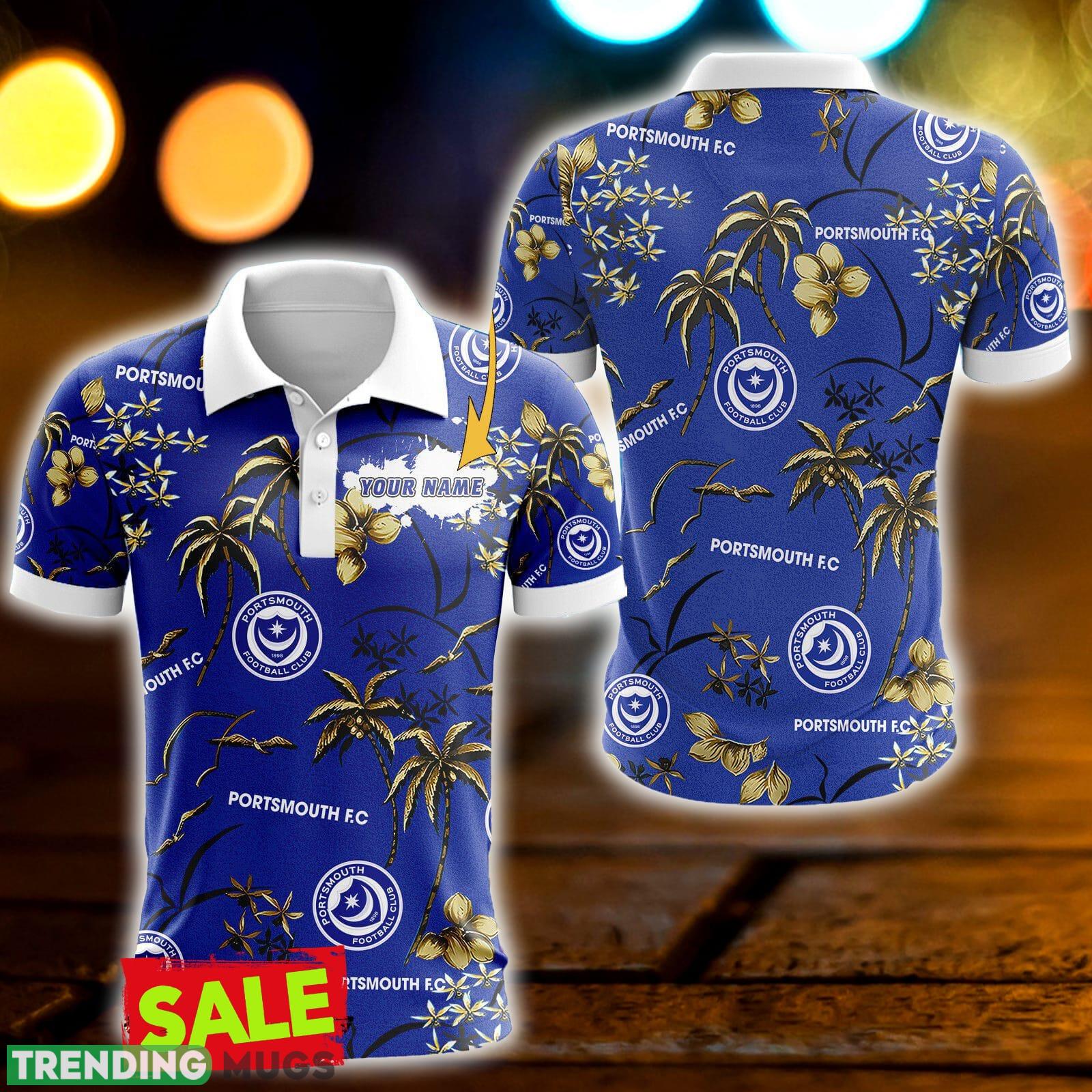 Portsmouth F.C Custom Name 3D Polo Shirt For Fans Gift - Portsmouth F.C Custom Name 3D Polo Shirt For Fans Gift Portsmouth F.C Custom Name 3D Polo Shirt For Fans Gift - Portsmouth F.C Custom Name 3D Polo Shirt For Fans Gift