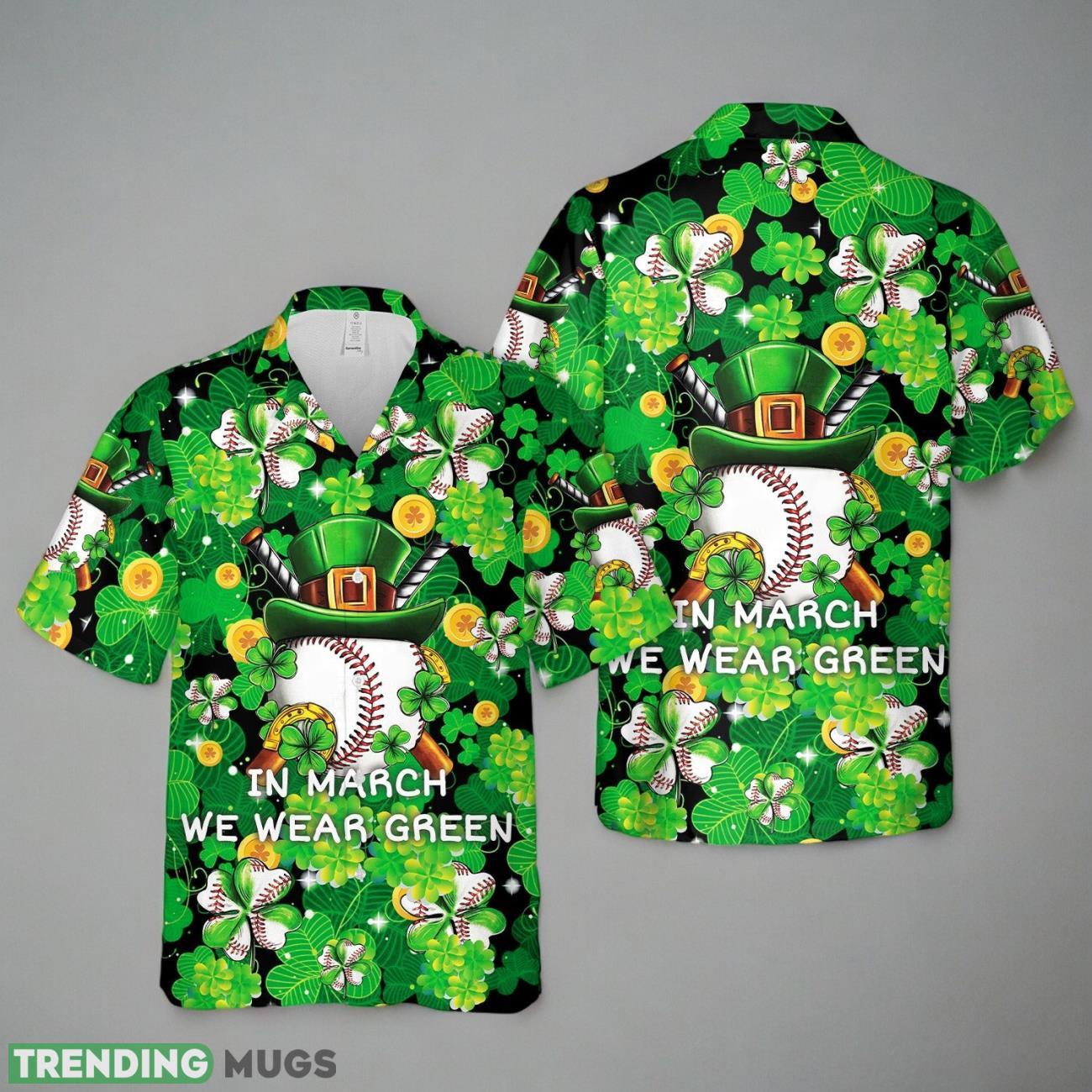 St. Patrick's Day Baseball Hawaiian Shirt Product Photo 1 St. Patrick's Day Baseball Hawaiian Shirt Product Photo 1