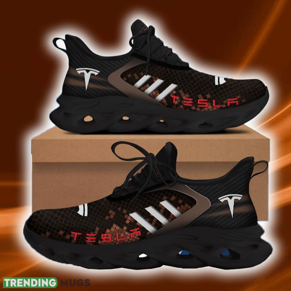 Tesla Custom Name Chunky Shoes Logo Car Gift Max Soul Sneakers Brown For Fans Max Soul Tesla Custom Name Chunky Shoes Logo Car Gift Max Soul Sneakers Brown For Fans Max Soul