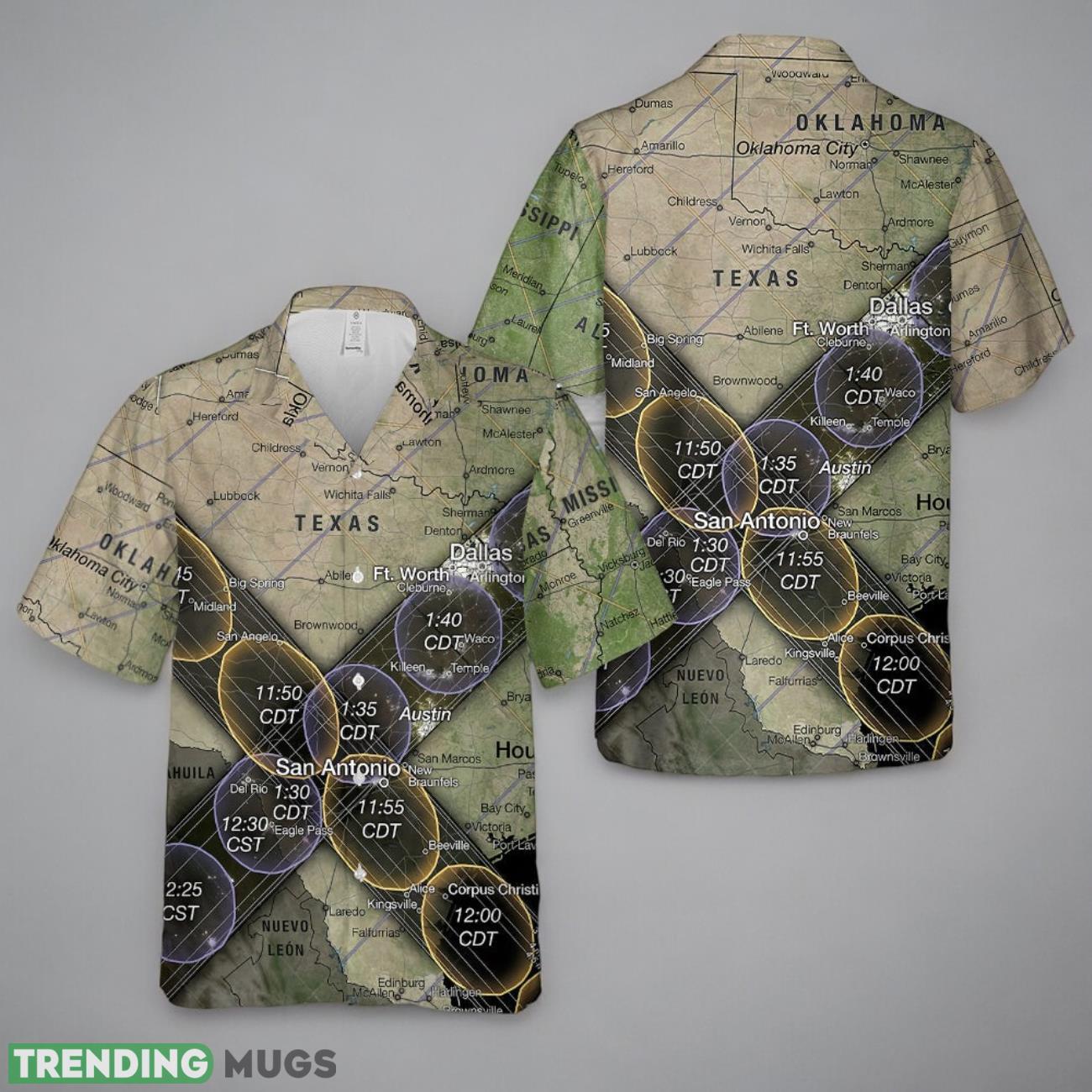 The 2024 Total Solar Eclipse Hawaiian Shirt Product Photo 1