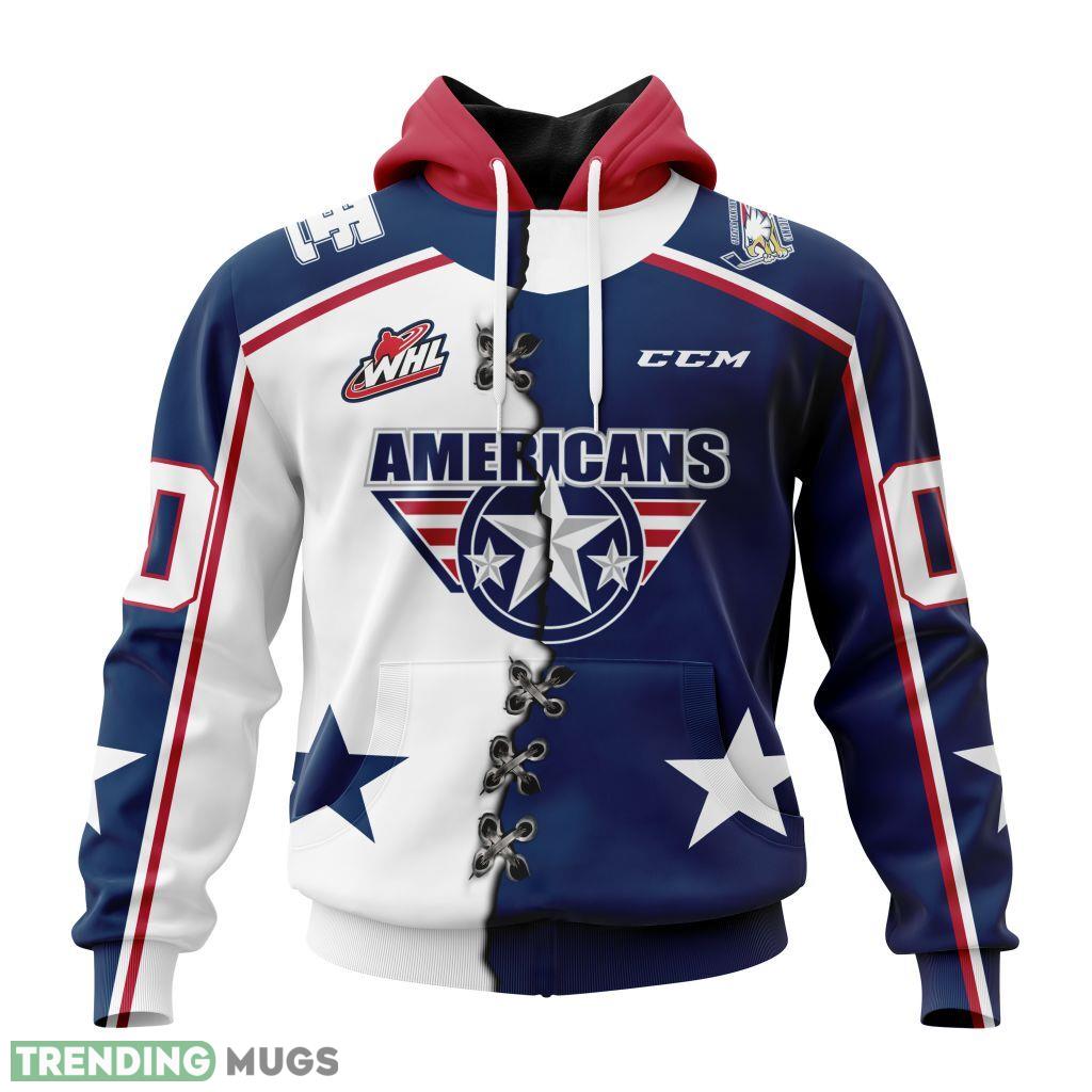 Tri City Americans Western Hockey League WHL Mix Home And Away Jersey 3D Hoodie, AOP Custom Number And Name - Tri City Americans Western Hockey League WHL Personalized Photo 1
