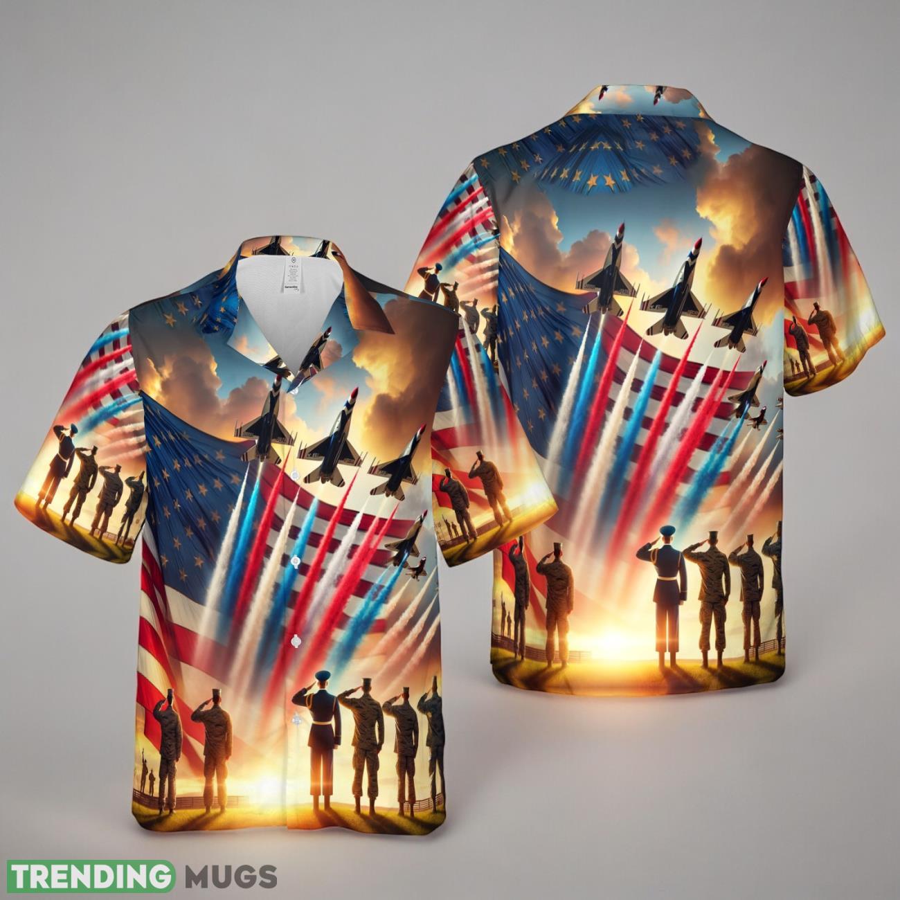 US Air Force 4th Of July Hawaiian Shirt Product Photo 1