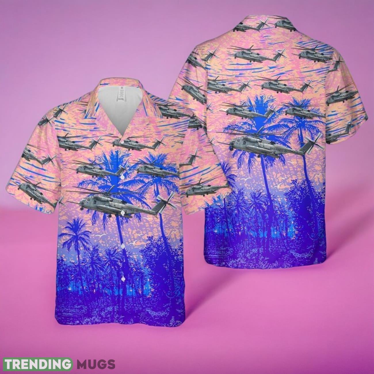 U.S. Marine Corps Sikorsky CH-53E Super Stallion (S-65E80) Hawaiian Shirt Product Photo 1 U.S. Marine Corps Sikorsky CH-53E Super Stallion (S-65E80) Hawaiian Shirt Product Photo 1
