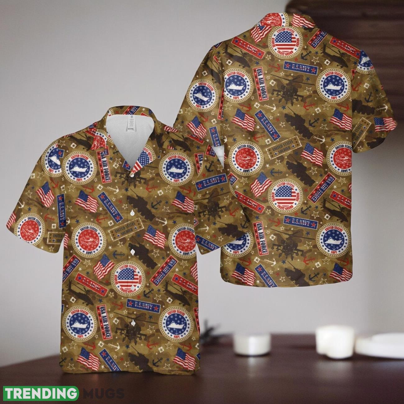 US Military Hawaiian Shirt Product Photo 1