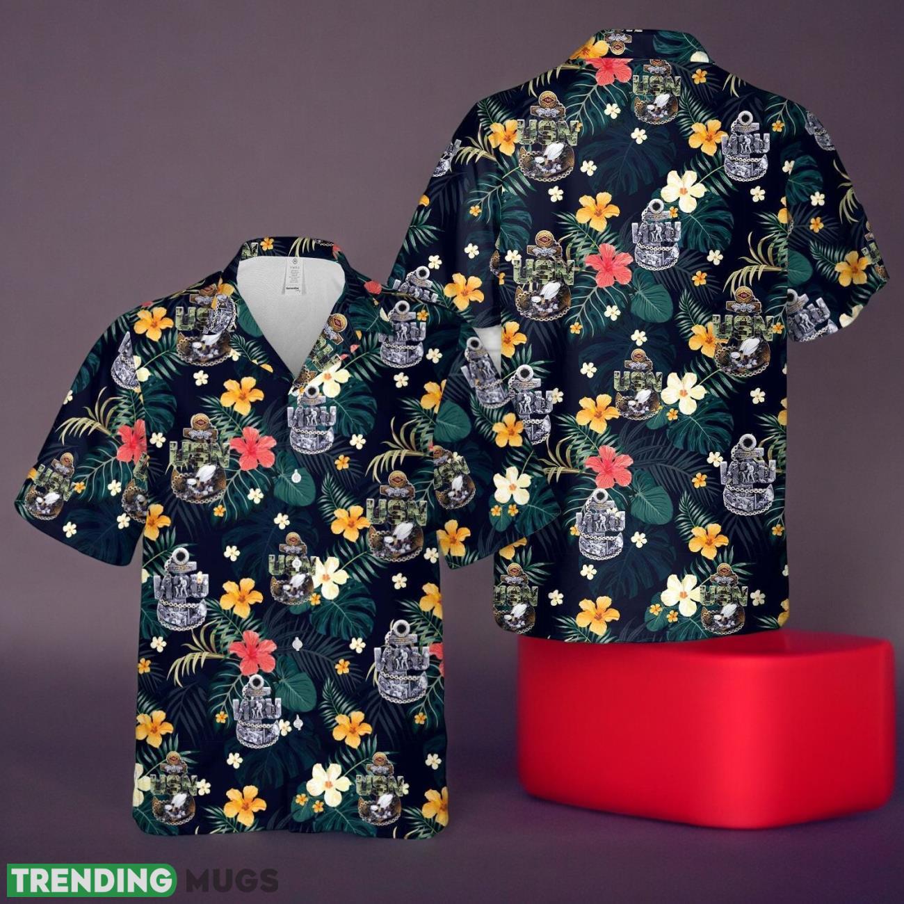 US Navy Seabees Chief’s Anchor CPO Hawaiian Shirt Product Photo 1