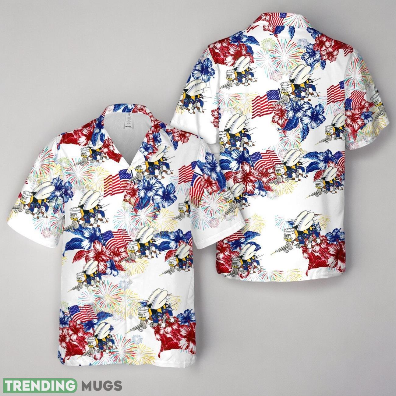 US Navy SEABEES Naval Construction Force 4th Of July Hawaiian Shirt Product Photo 1 US Navy SEABEES Naval Construction Force 4th Of July Hawaiian Shirt Product Photo 1