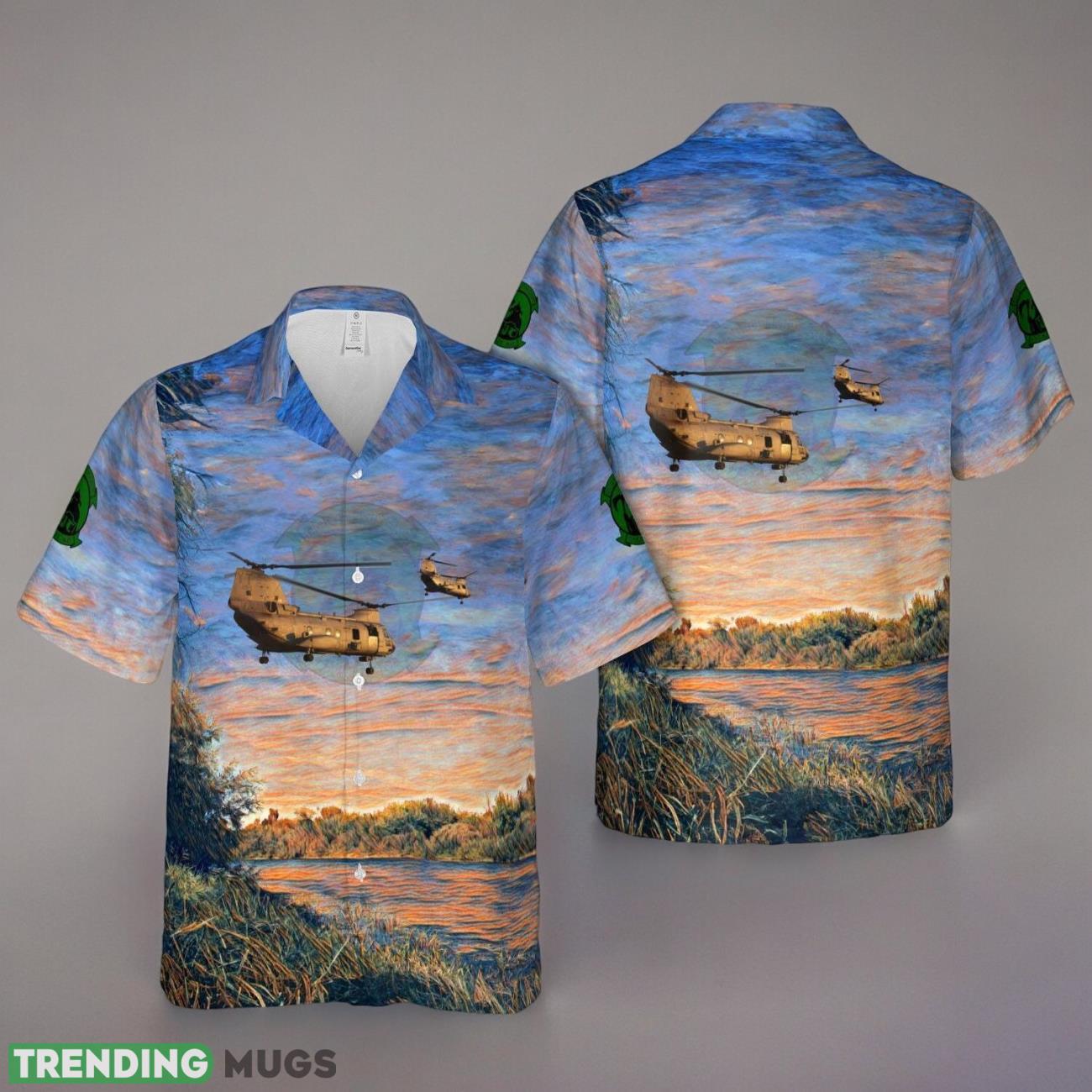 USMC HMMT-164 Knightriders CH-46E Sea Knight Hawaiian Shirt Product Photo 1 USMC HMMT-164 Knightriders CH-46E Sea Knight Hawaiian Shirt Product Photo 1