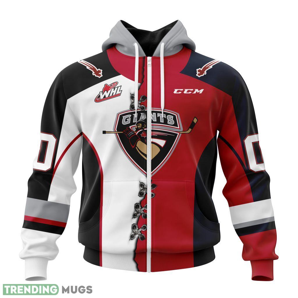 Vancouver Giants Western Hockey League WHL Mix Home And Away Jersey 3D Hoodie, AOP Custom Number And Name 3D All Over Print Vancouver Giants Western Hockey League WHL Mix Home And Away Jersey 3D Hoodie, AOP Custom Number And Name 3D All Over Print