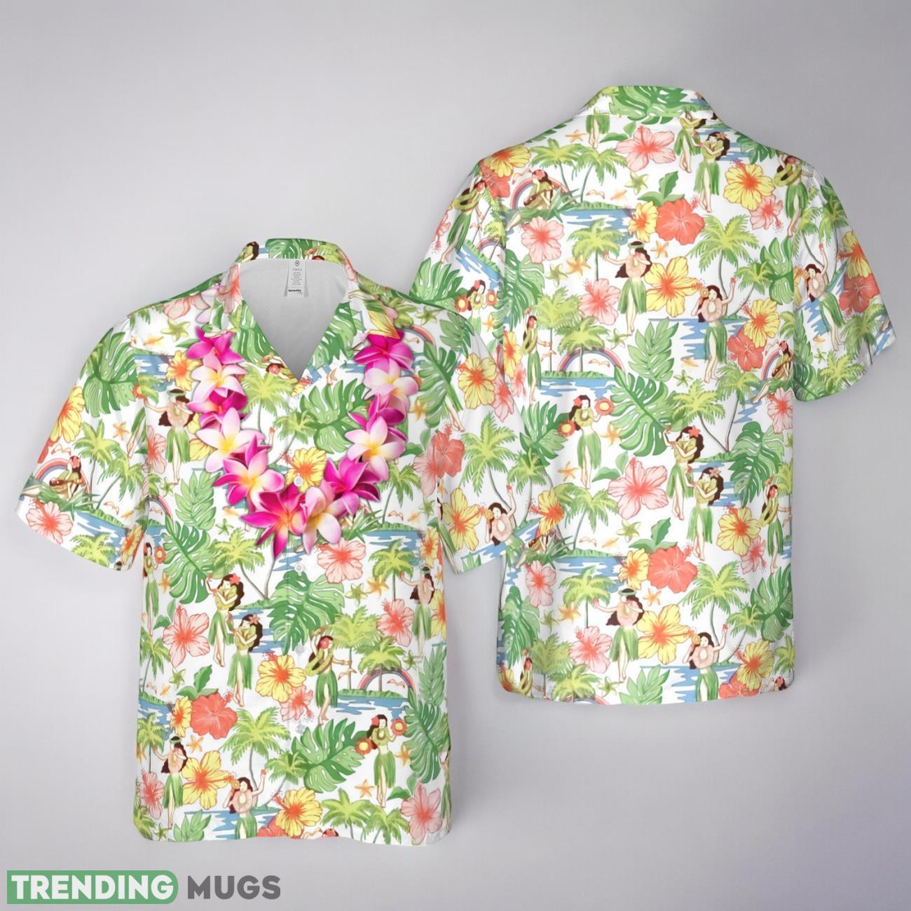 Vintage Retro Style Hula Girls Hawaiian Shirt Product Photo 1