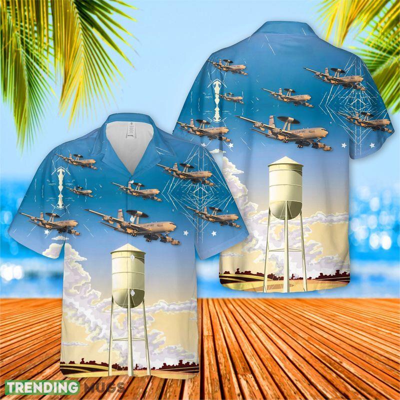 965th Airborne Air Control Squadron 552d Air Control Wing Boeing E_3 Sentry Hawaiian Shirt - 965th Airborne Air Control Squadron 552d Air Control Wing Boeing E_3 Sentry Hawaiian Shirt