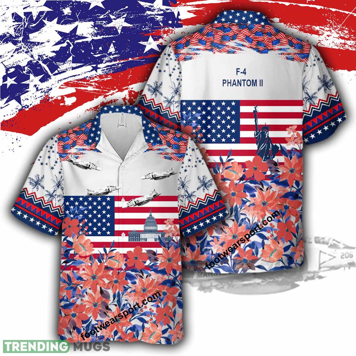 Aircraft USMC F 4 Phantom II F4 Liberty, US Capitol Pattern Independece Day AOP Hawaiian Shirt Gift Beach Hawaiian Shirt Aircraft USMC F 4 Phantom II F4 Liberty, US Capitol Pattern Independece Day AOP Hawaiian Shirt Gift Beach Hawaiian Shirt