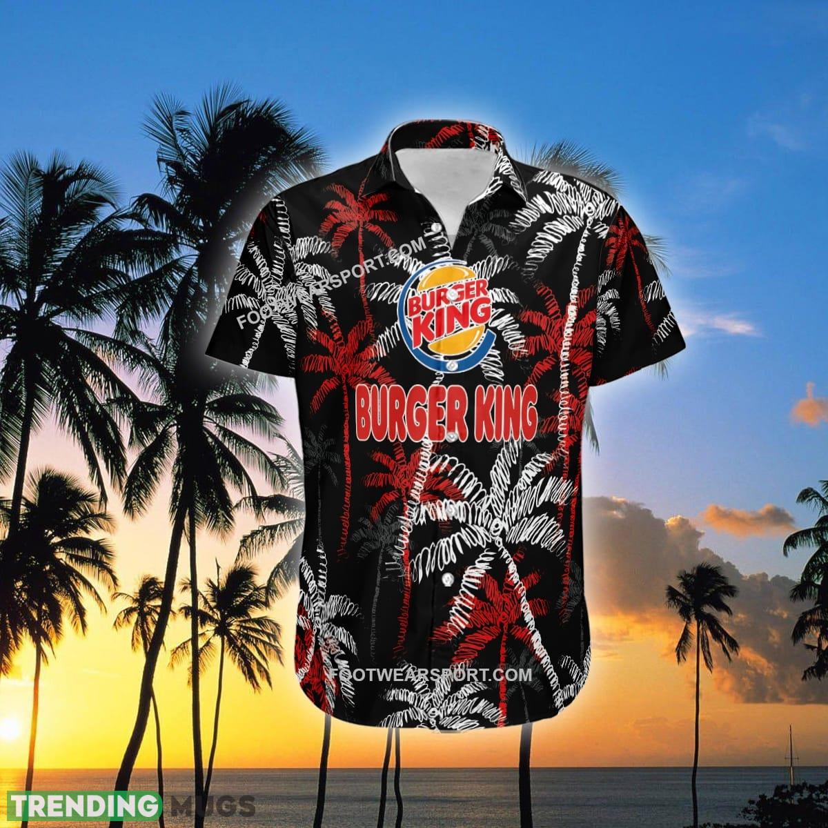 Burger King Brand Coconut Tree Pattern Black AOP Hawaiian Shirt Gift For Fans - Burger King Hawaiian Shirt Black Coconut Tree _1 Burger King Brand Coconut Tree Pattern Black AOP Hawaiian Shirt Gift For Fans - Burger King Hawaiian Shirt Black Coconut Tree _1
