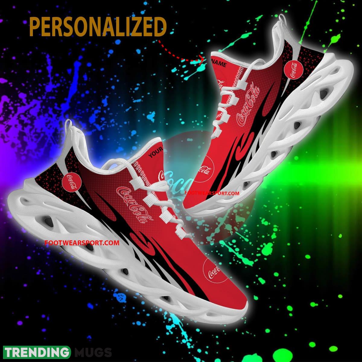 Coca Cola Max Soul Shoes Pattern New Sport Sneaker Graphic Custom Name Max Soul Coca Cola Max Soul Shoes Pattern New Sport Sneaker Graphic Custom Name Max Soul