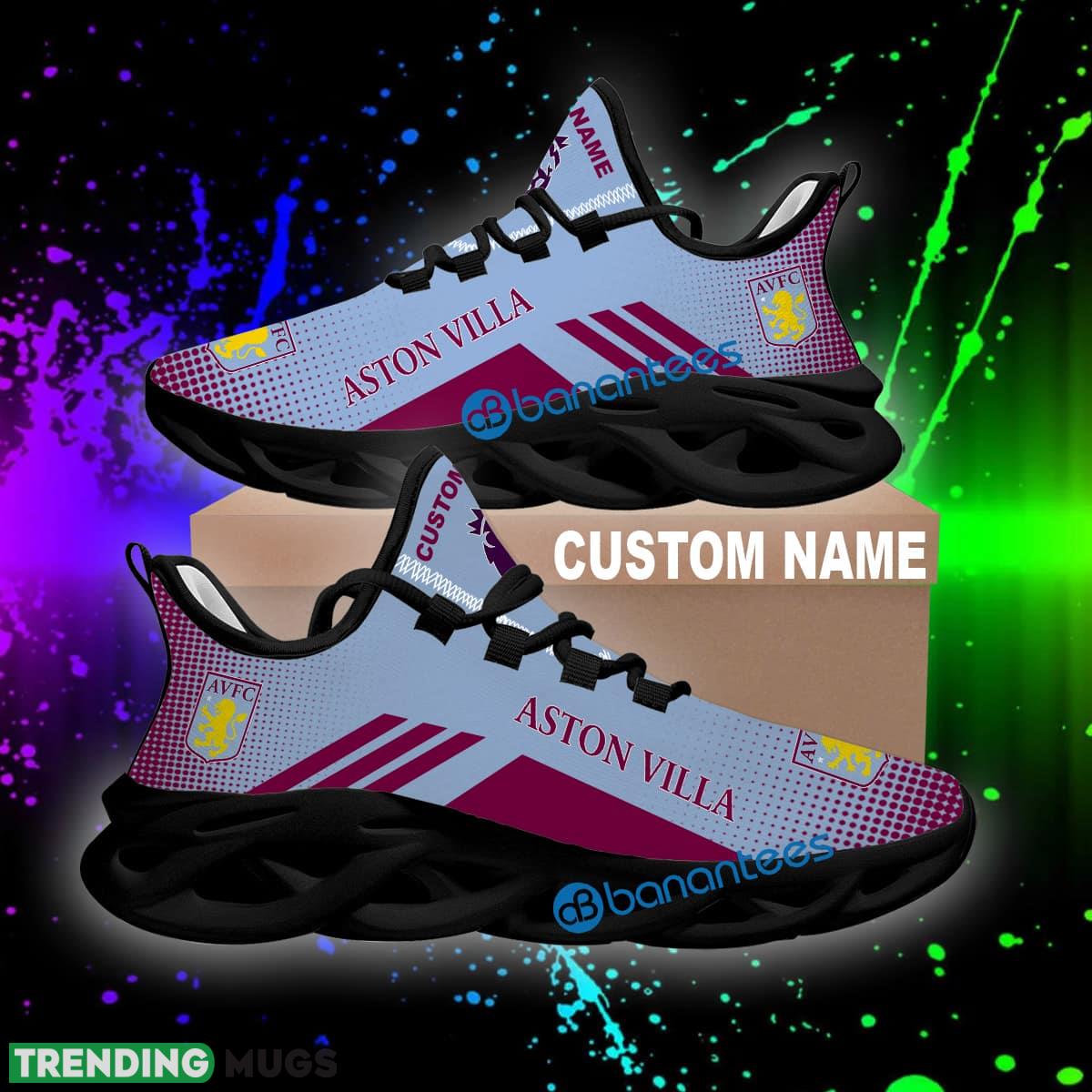 Custom Name EPL Aston Villa Style Chunky Sneaker New Design Gift Max Soul Shoes Max Soul Custom Name EPL Aston Villa Style Chunky Sneaker New Design Gift Max Soul Shoes Max Soul