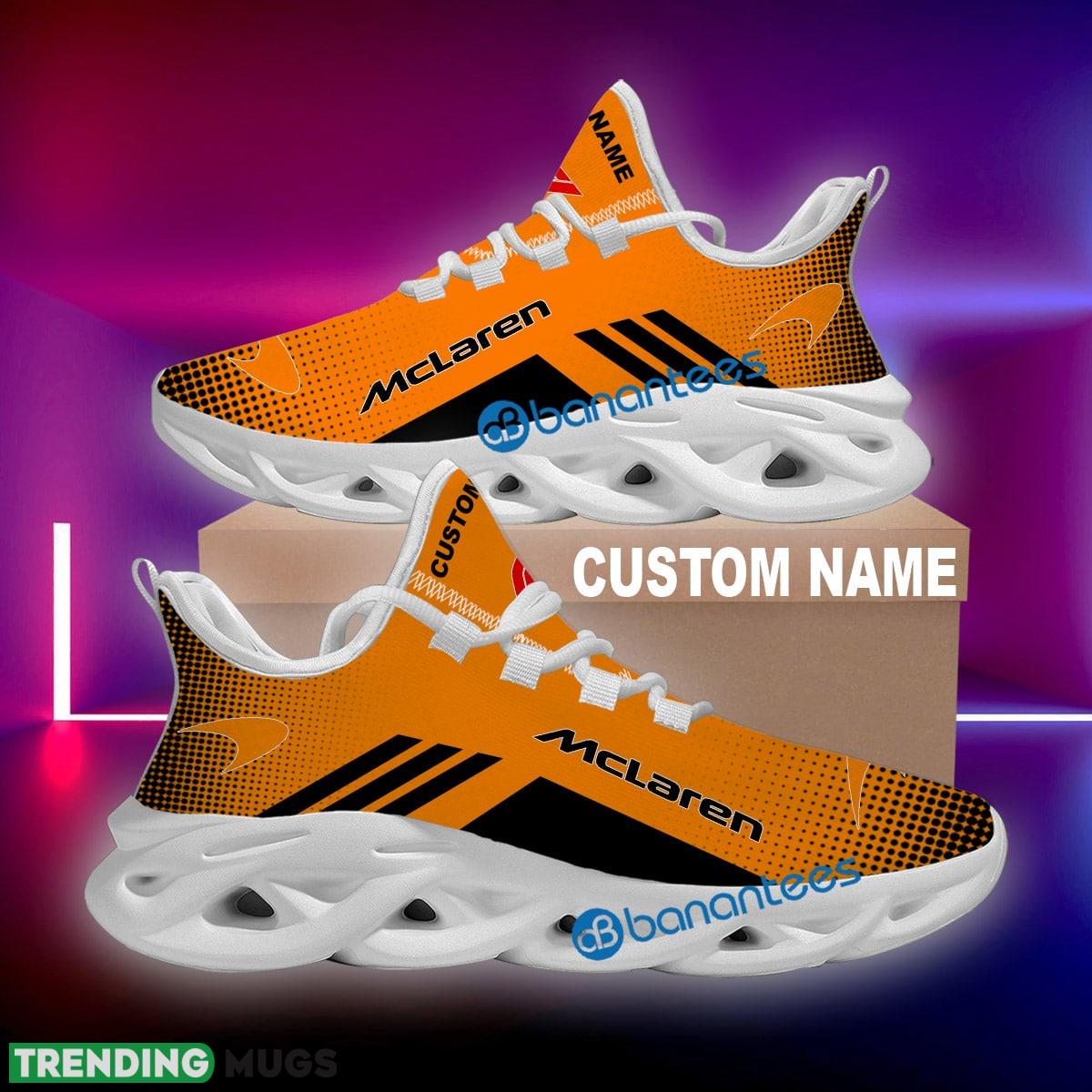 Custom Name F1 Racing McLaren Formula 1 Team Graphic Sport Sneaker New Design Gift Max Soul Shoes Max Soul Custom Name F1 Racing McLaren Formula 1 Team Graphic Sport Sneaker New Design Gift Max Soul Shoes Max Soul
