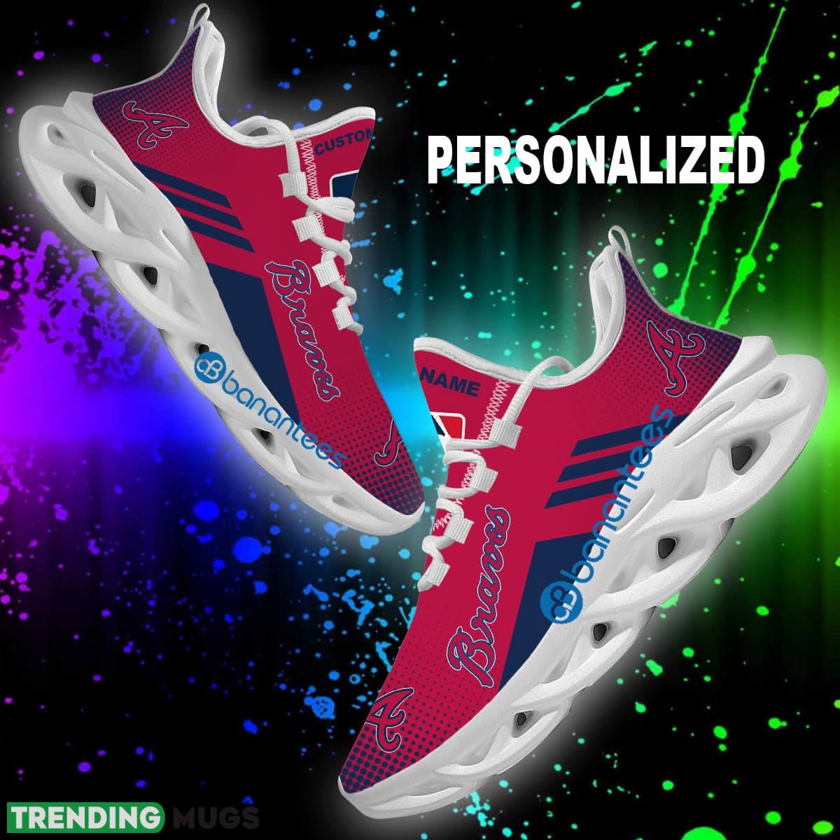 Custom Name MLB Atlanta Braves Emblem Running Sneaker New Design Gift Max Soul Shoes - MLB Atlanta Braves Max Soul Sneakers New Personalized Design 1 Custom Name MLB Atlanta Braves Emblem Running Sneaker New Design Gift Max Soul Shoes - MLB Atlanta Braves Max Soul Sneakers New Personalized Design 1